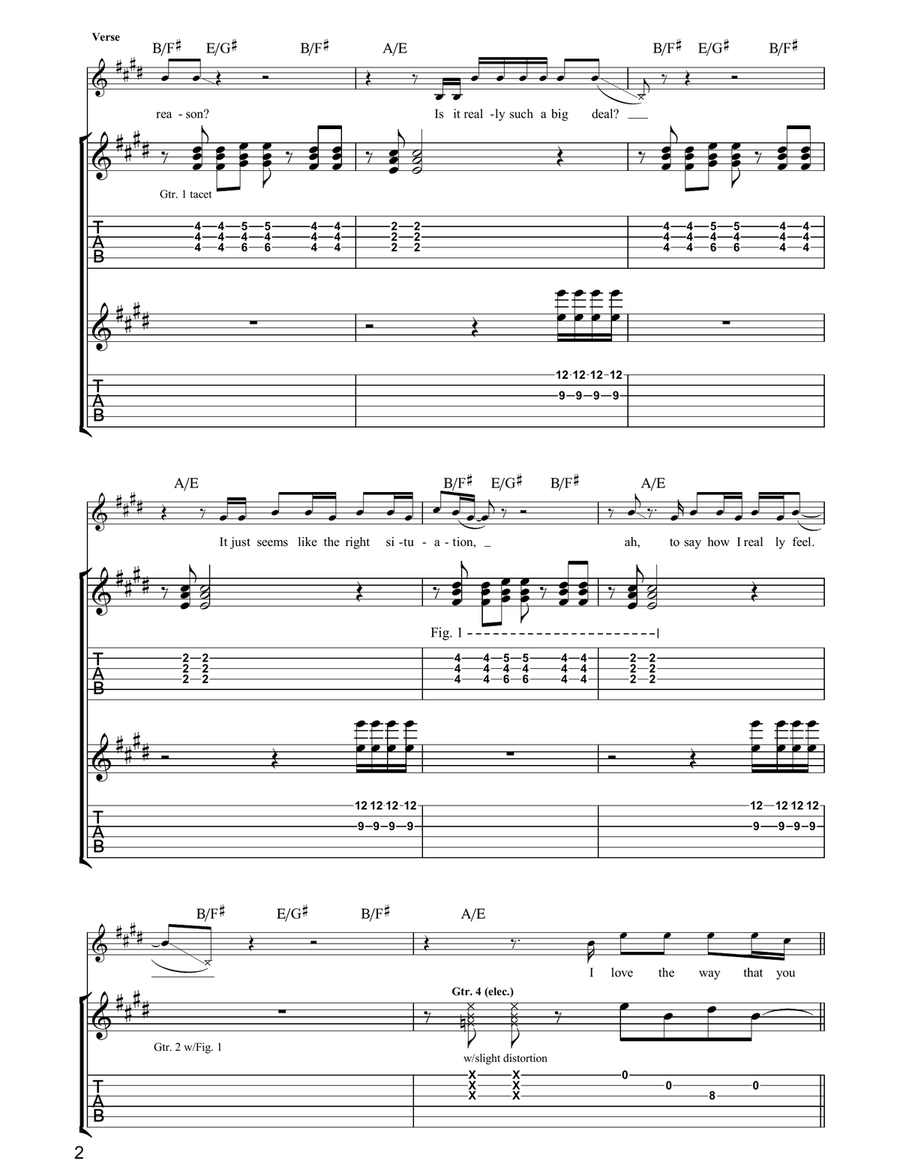 Happiness Happiness Guitar Tablature scores gallery preview page 2