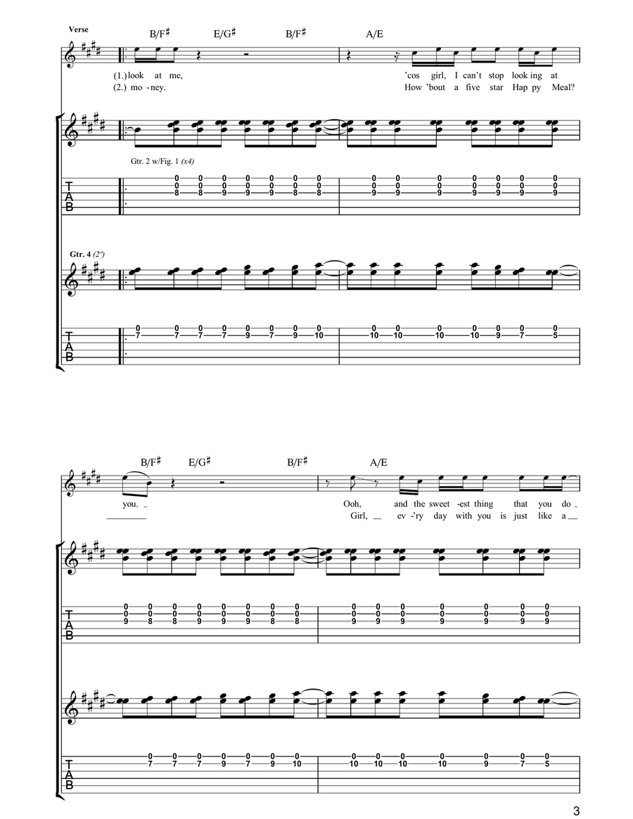 Happiness Happiness Guitar Tablature scores gallery preview page 3