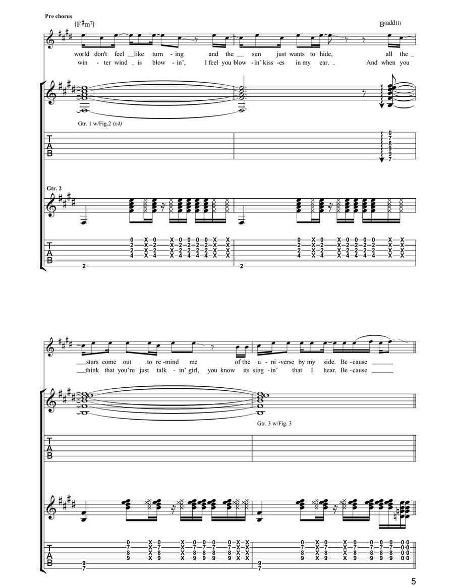 Happiness Happiness Guitar Tablature scores gallery preview page 5