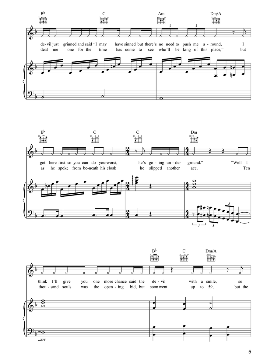 Spanish Train Spanish Train Piano, Vocal, Guitar scores gallery preview page 5