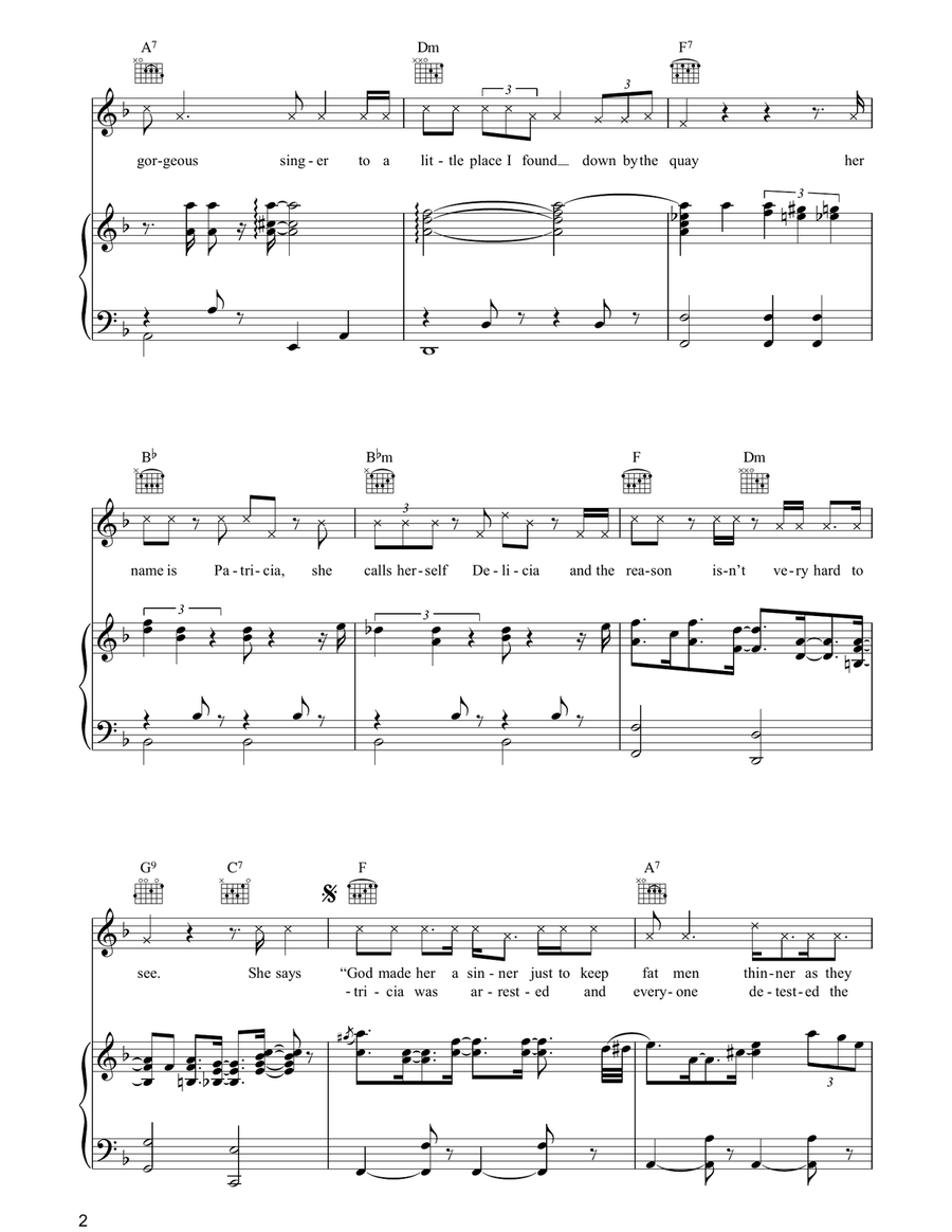 Patricia The Stripper Patricia The Stripper Piano, Vocal, Guitar scores gallery preview page 2