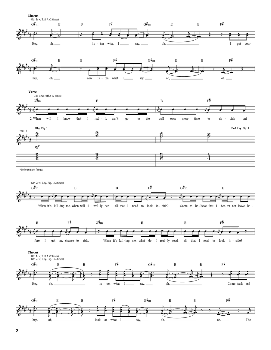 Snow (Hey Oh) Snow (Hey Oh) Acoustic Guitar scores gallery preview page 2