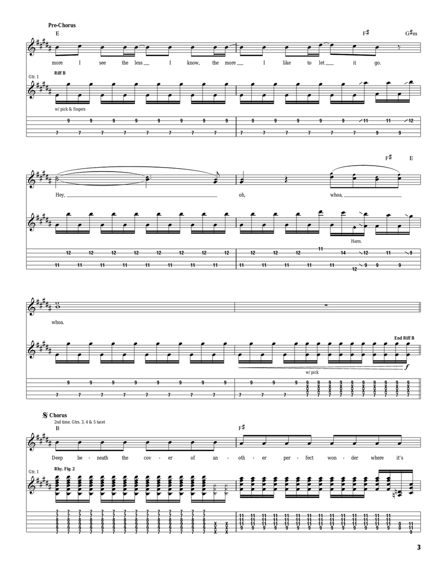 Snow (Hey Oh) Snow (Hey Oh) Acoustic Guitar scores gallery preview page 3