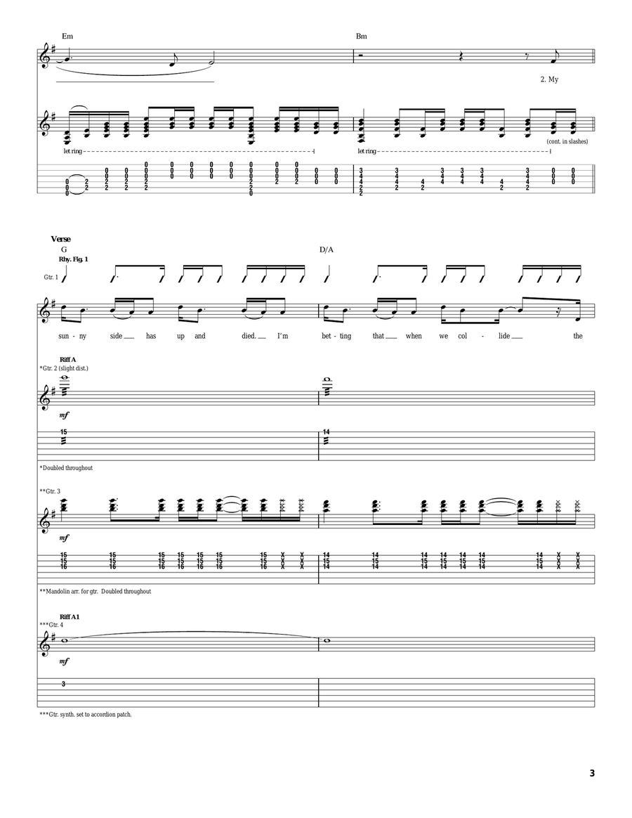 Wet Sand Wet Sand Acoustic Guitar scores gallery preview page 3