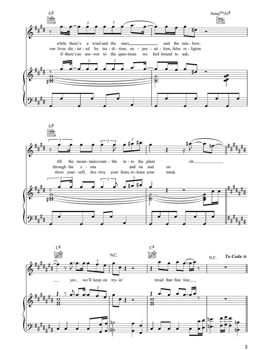 Innuendo Innuendo Piano, Vocal, Guitar scores gallery preview page 3