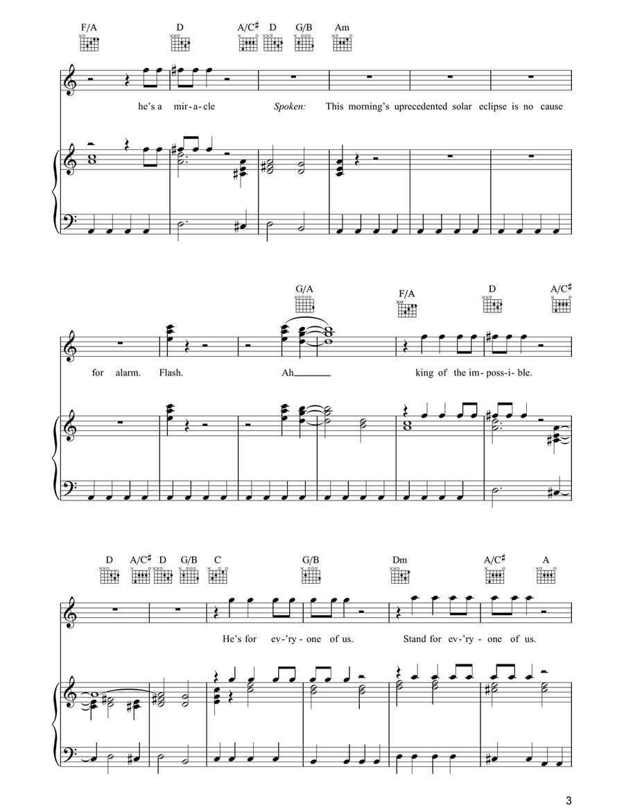 Flash Flash Piano, Vocal, Guitar scores gallery preview page 3