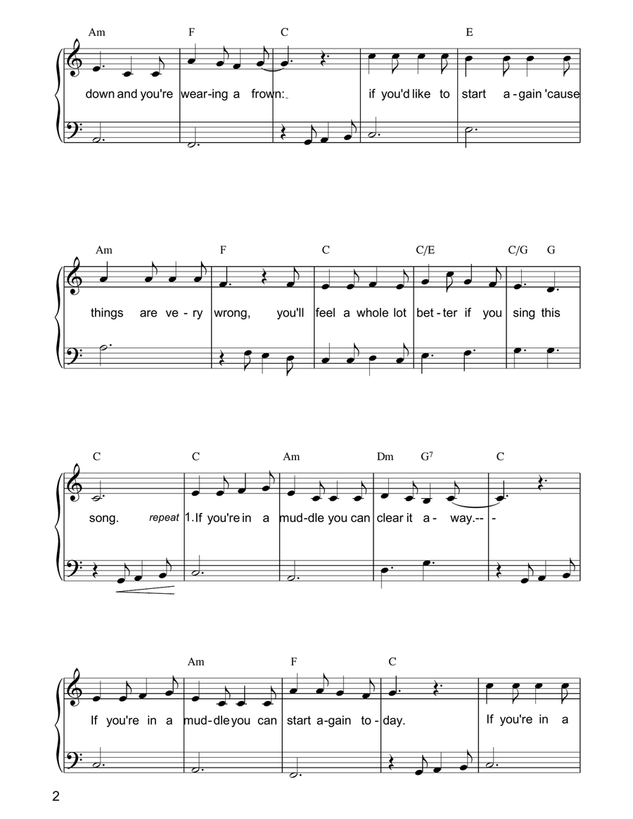 Fresh Start Day Fresh Start Day Piano, Vocal, Guitar scores gallery preview page 2