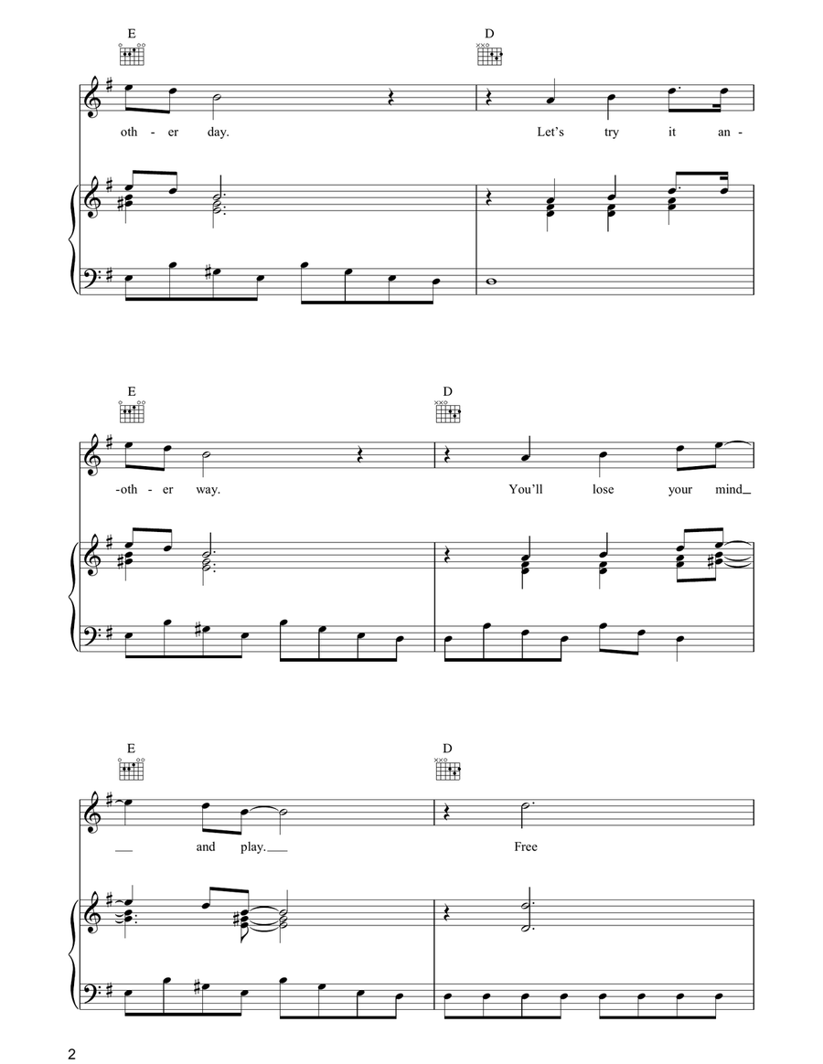 See Emily Play See Emily Play Piano, Vocal, Guitar scores gallery preview page 2
