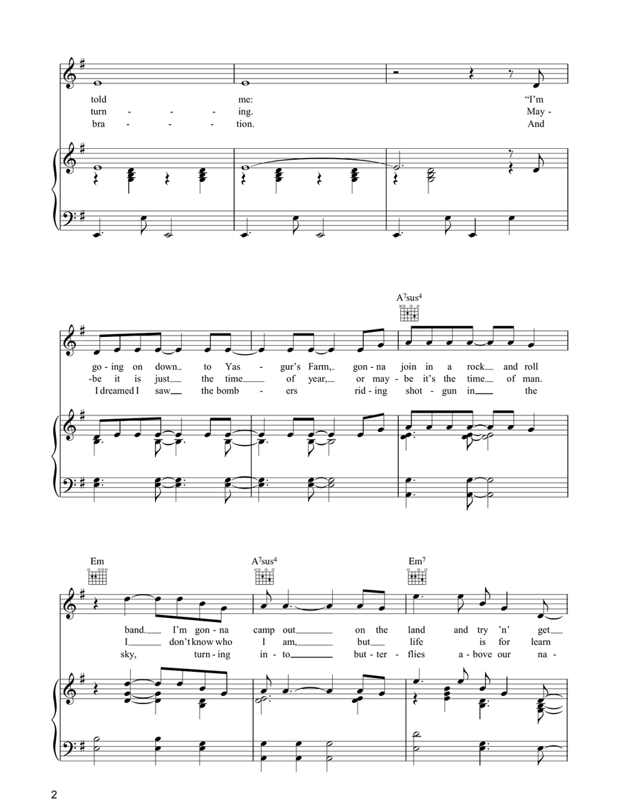 Woodstock Woodstock Acoustic Guitar scores gallery preview page 2