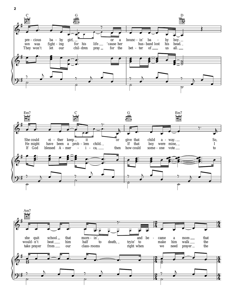 Ain't No Right Way Piano, Vocal, Guitar scores gallery preview page 2