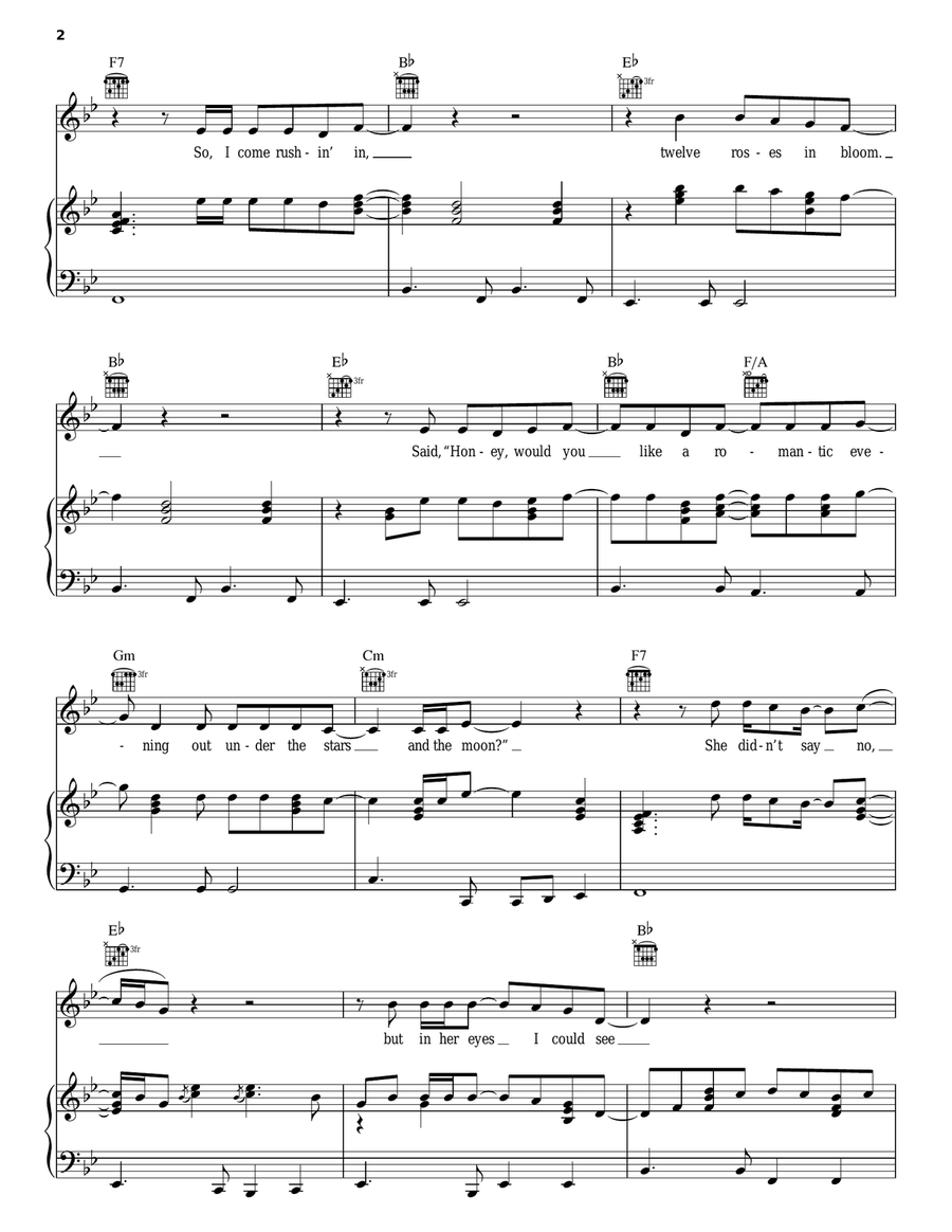 Hell No Piano, Vocal, Guitar scores gallery preview page 2