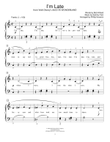 I'm Late (from Alice In Wonderland) (arr. Phillip Keveren)