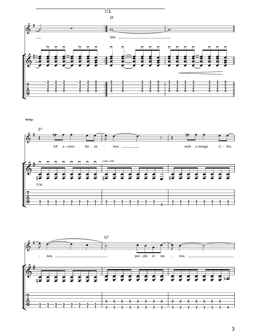 San Francisco (Be Sure To Wear Some Flowers In Your Hair) Acoustic Guitar scores gallery preview page 3