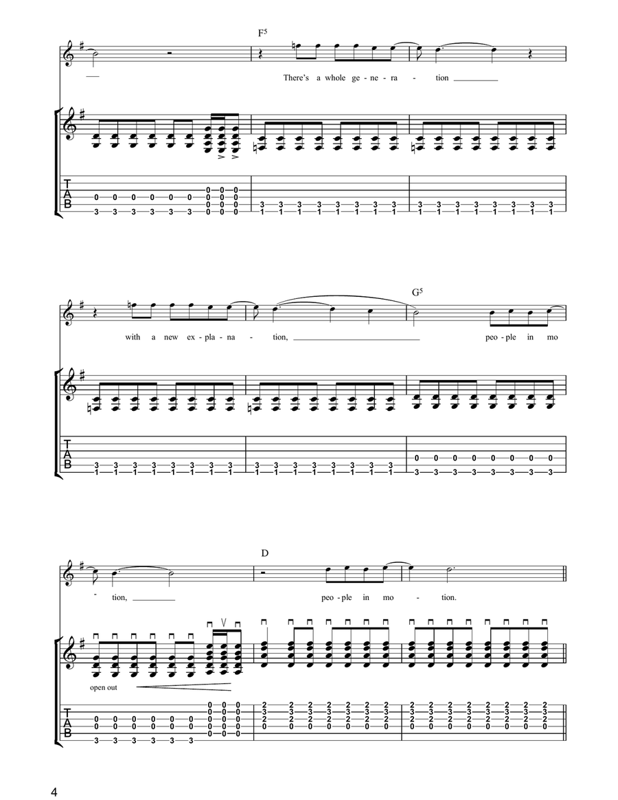 San Francisco (Be Sure To Wear Some Flowers In Your Hair) Acoustic Guitar scores gallery preview page 4
