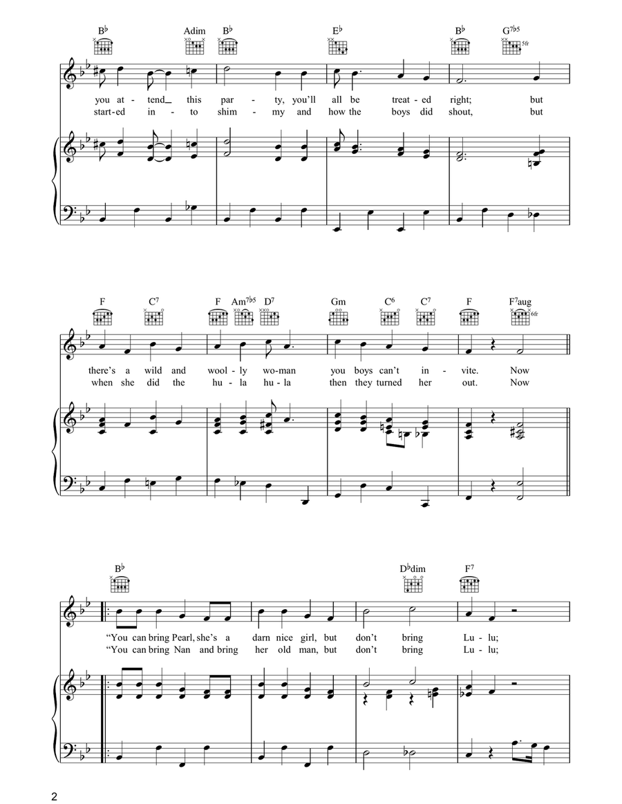 Don't Bring Lulu Don't Bring Lulu Piano, Vocal, Guitar scores gallery preview page 2