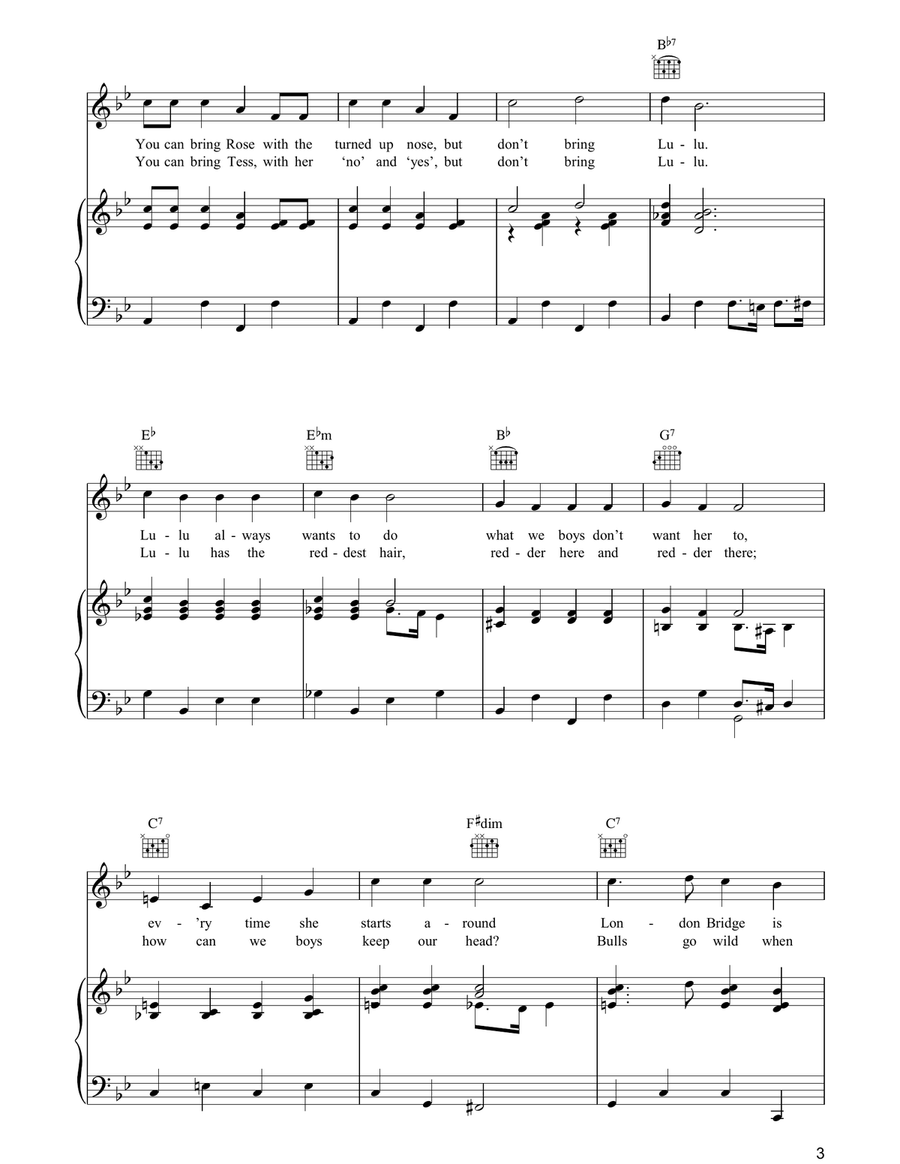 Don't Bring Lulu Don't Bring Lulu Piano, Vocal, Guitar scores gallery preview page 3