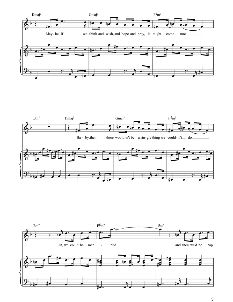 Wouldn't It Be Nice Piano, Vocal, Guitar scores gallery preview page 3