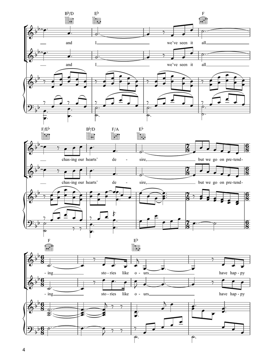 You And I You And I Piano, Vocal, Guitar scores gallery preview page 4