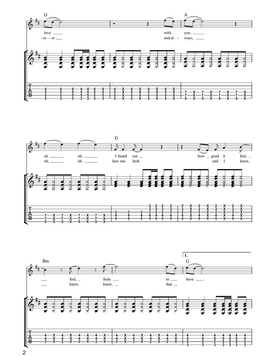 Just One Look Just One Look Acoustic Guitar scores gallery preview page 2