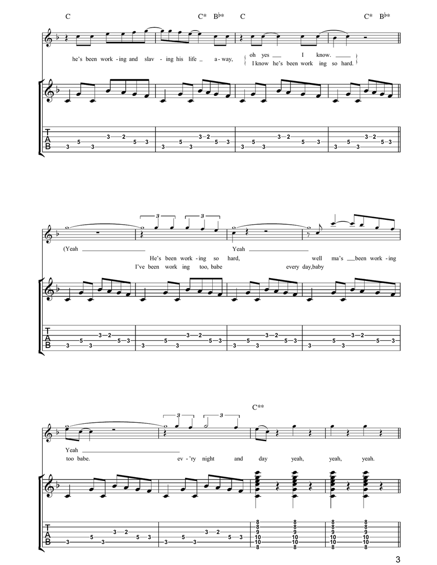 We Gotta Get Out Of This Place Guitar Tablature scores gallery preview page 3