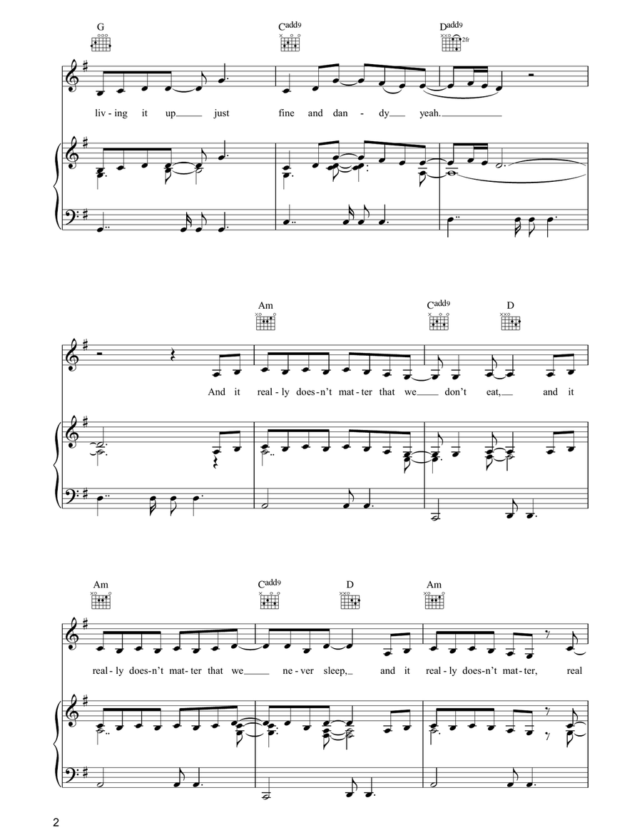 So Young So Young Piano, Vocal, Guitar scores gallery preview page 2