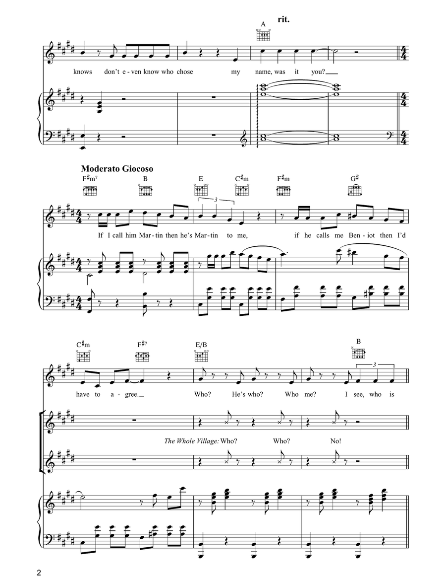 Who (from Martin Guerre) Who (from Martin Guerre) Piano, Vocal, Guitar scores gallery preview page 2