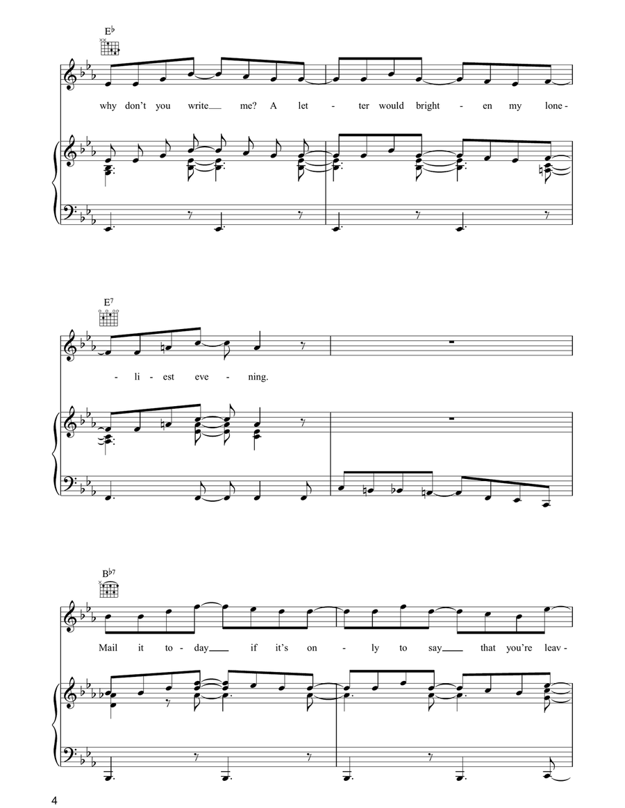 Why Don't You Write Me Why Don't You Write Me Piano, Vocal, Guitar scores gallery preview page 4
