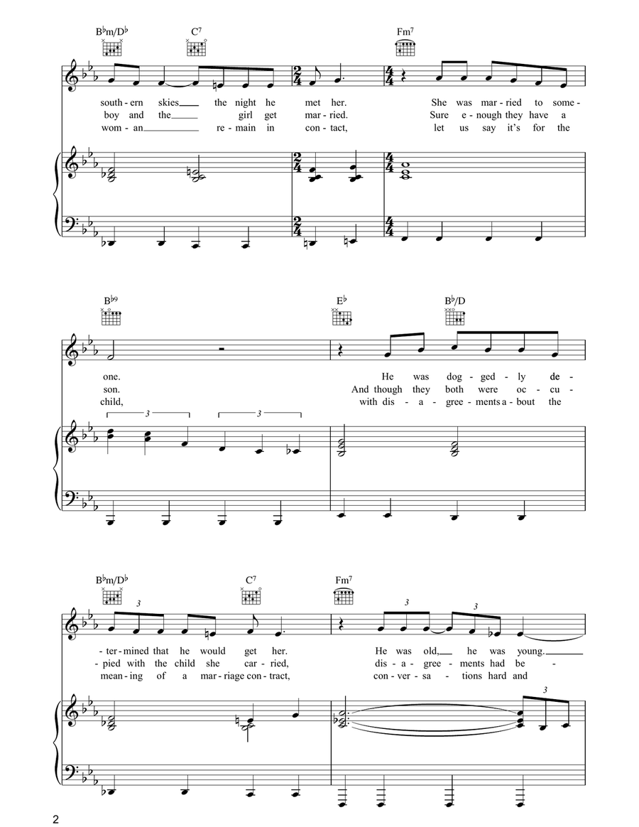 Train In The Distance Piano, Vocal, Guitar scores gallery preview page 2