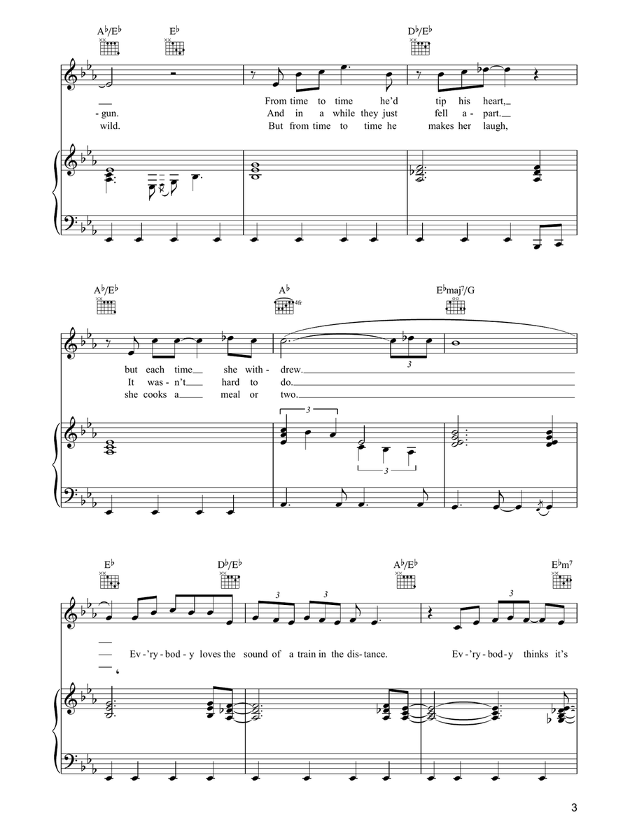 Train In The Distance Piano, Vocal, Guitar scores gallery preview page 3