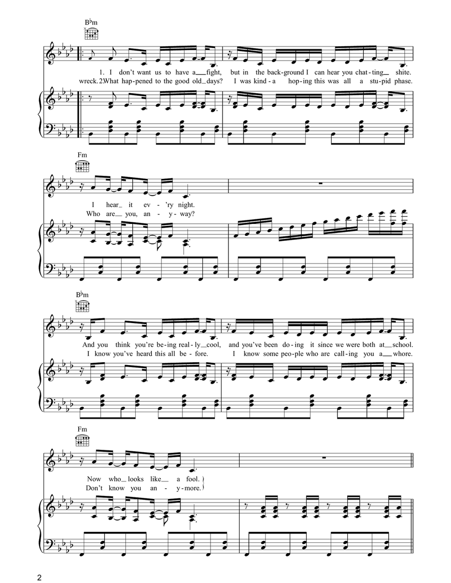 Friend Of Mine Friend Of Mine Piano, Vocal, Guitar scores gallery preview page 2