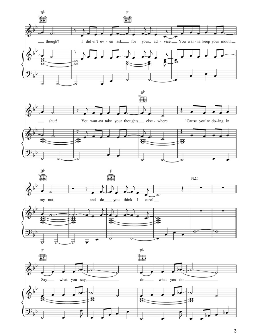 Take What You Take Piano, Vocal, Guitar scores gallery preview page 3