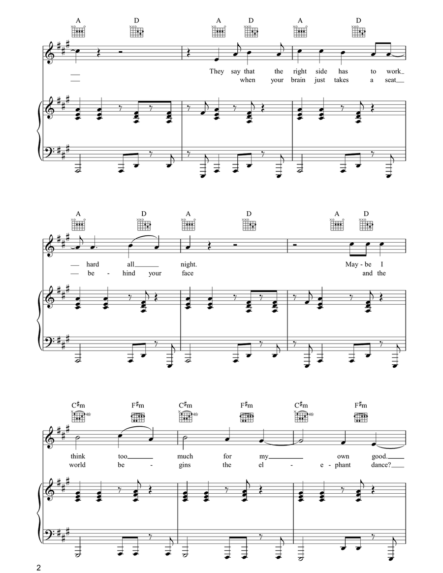 Think Too Much (a) Think Too Much (a) Acoustic Guitar scores gallery preview page 2