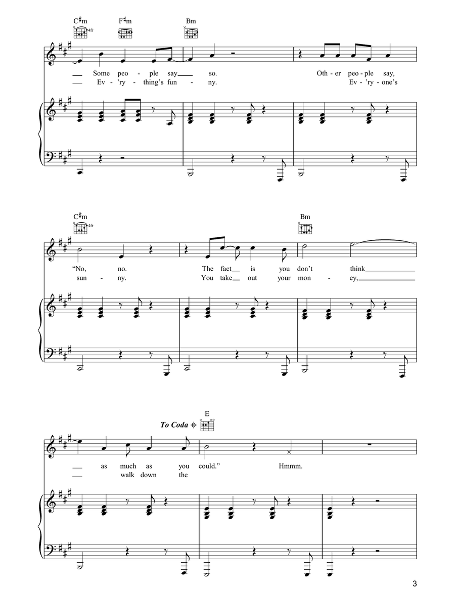 Think Too Much (a) Think Too Much (a) Acoustic Guitar scores gallery preview page 3