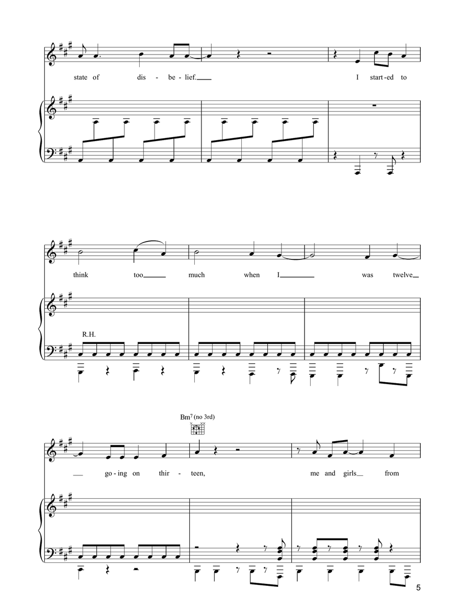 Think Too Much (a) Think Too Much (a) Acoustic Guitar scores gallery preview page 5