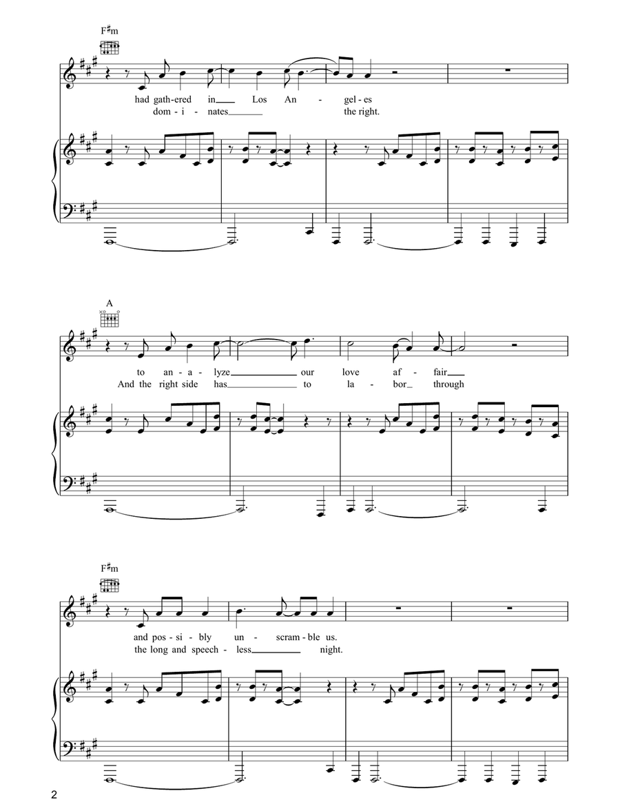 Think Too Much (b) Think Too Much (b) Piano, Vocal, Guitar scores gallery preview page 2