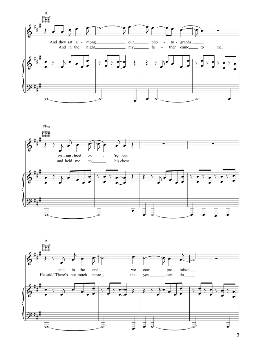 Think Too Much (b) Think Too Much (b) Piano, Vocal, Guitar scores gallery preview page 3