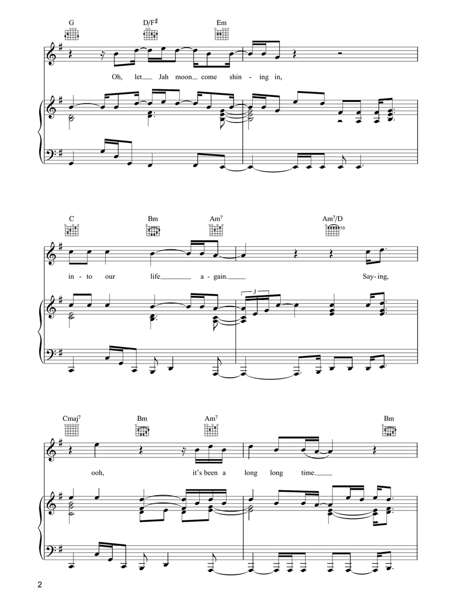 Turn Your Lights Down Low Piano, Vocal, Guitar scores gallery preview page 2