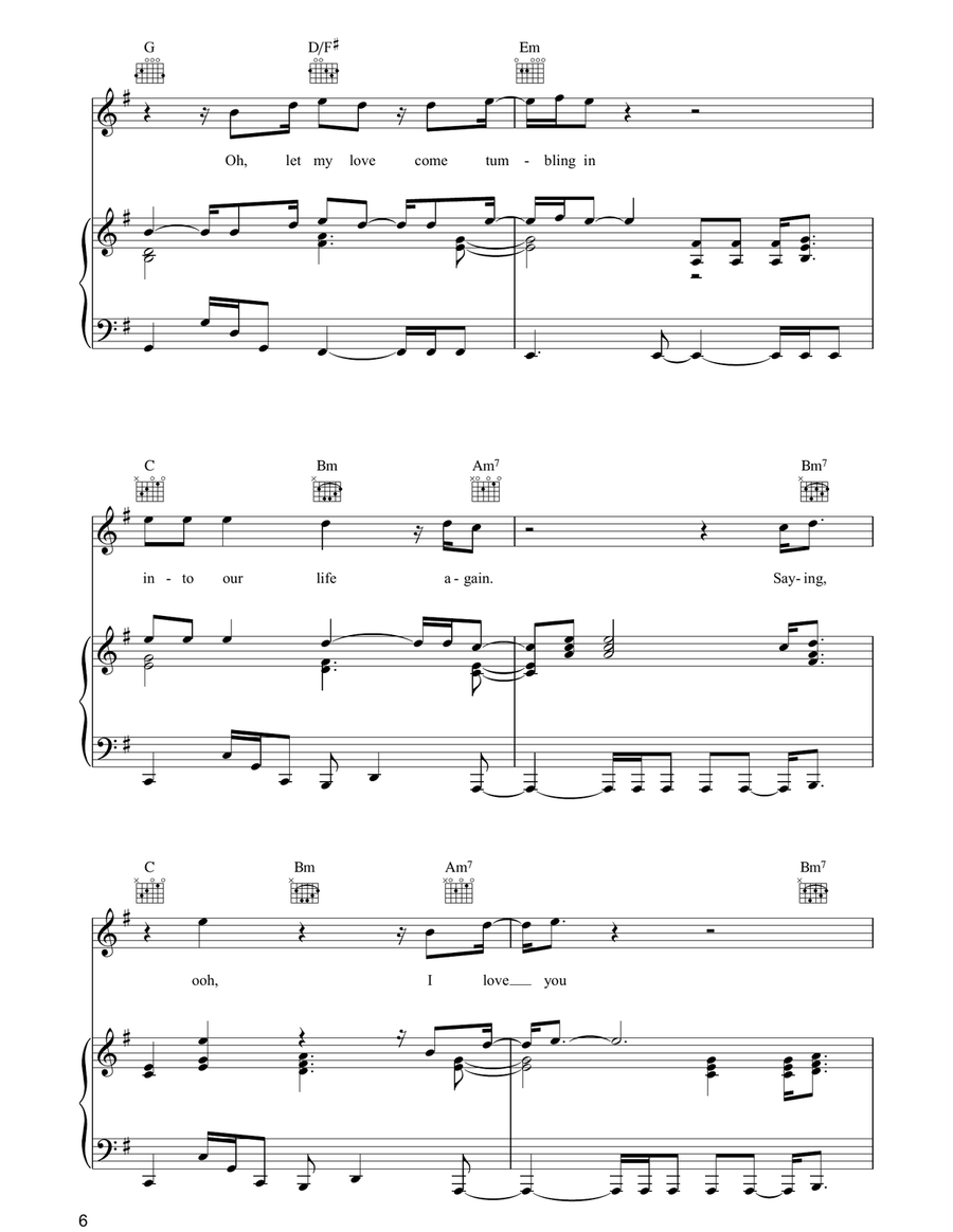 Turn Your Lights Down Low Piano, Vocal, Guitar scores gallery preview page 6
