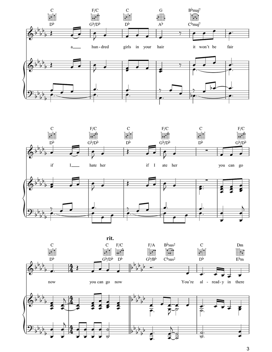 Cloud On My Tongue Cloud On My Tongue Piano, Vocal, Guitar scores gallery preview page 3