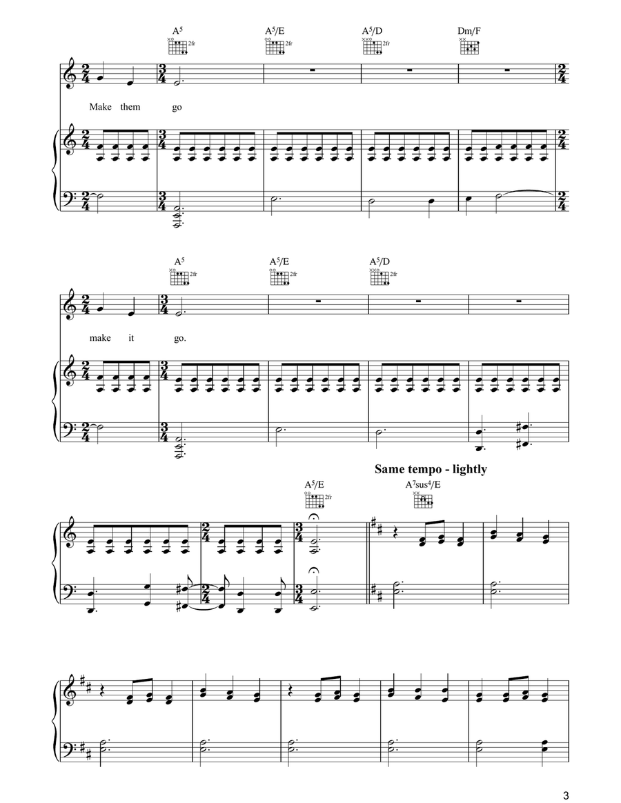 Yes, Anastasia Yes, Anastasia Piano, Vocal, Guitar scores gallery preview page 3