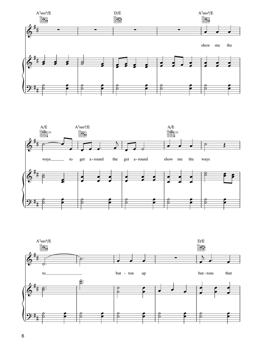 Yes, Anastasia Yes, Anastasia Piano, Vocal, Guitar scores gallery preview page 6