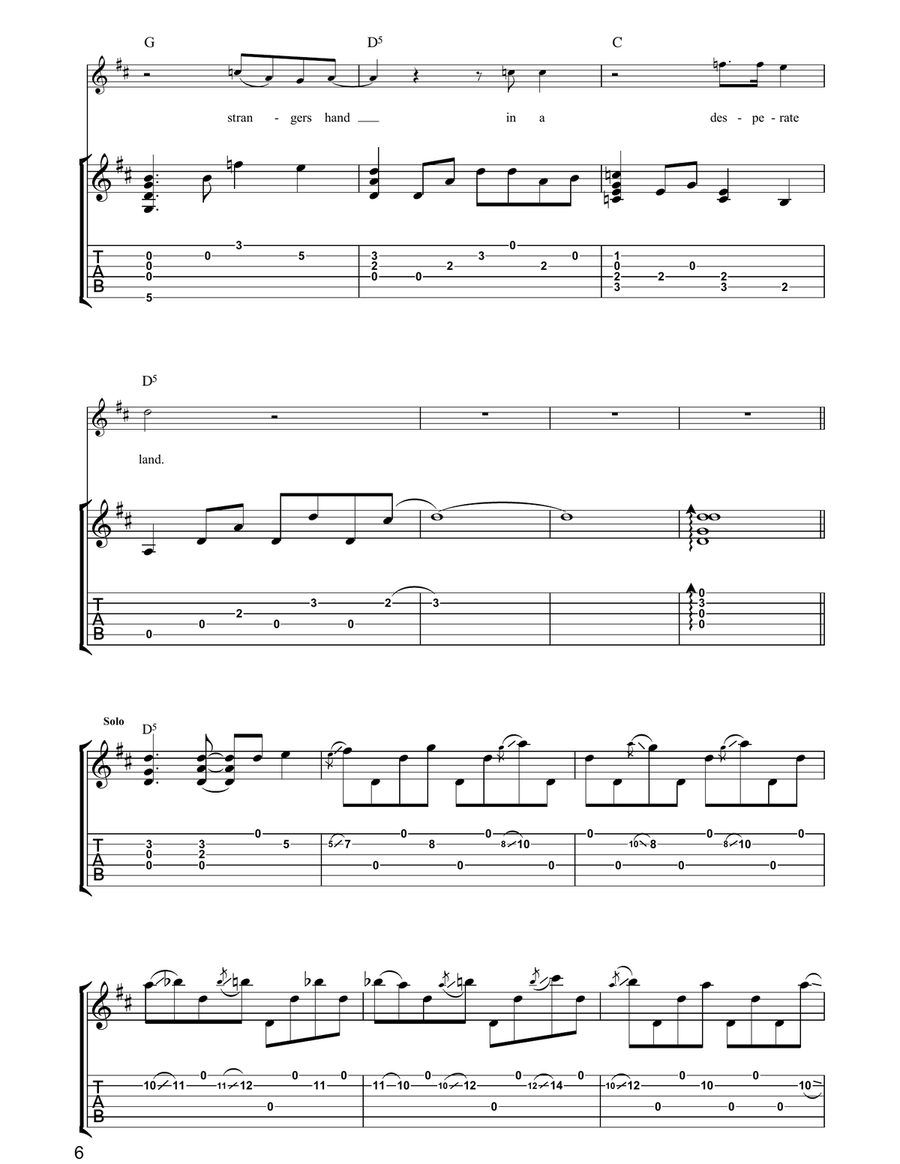 The End The End Guitar Tablature scores gallery preview page 6