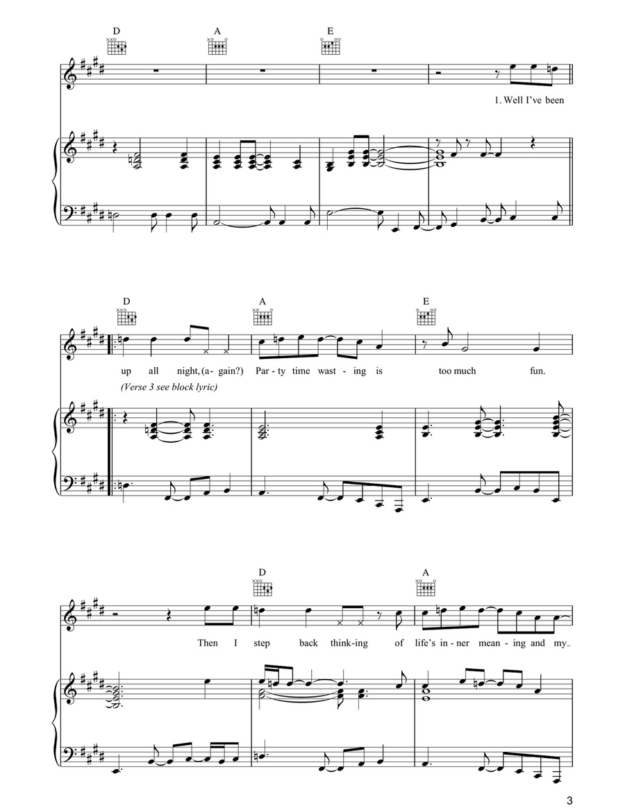 Mother Of Pearl Mother Of Pearl Piano, Vocal, Guitar scores gallery preview page 3