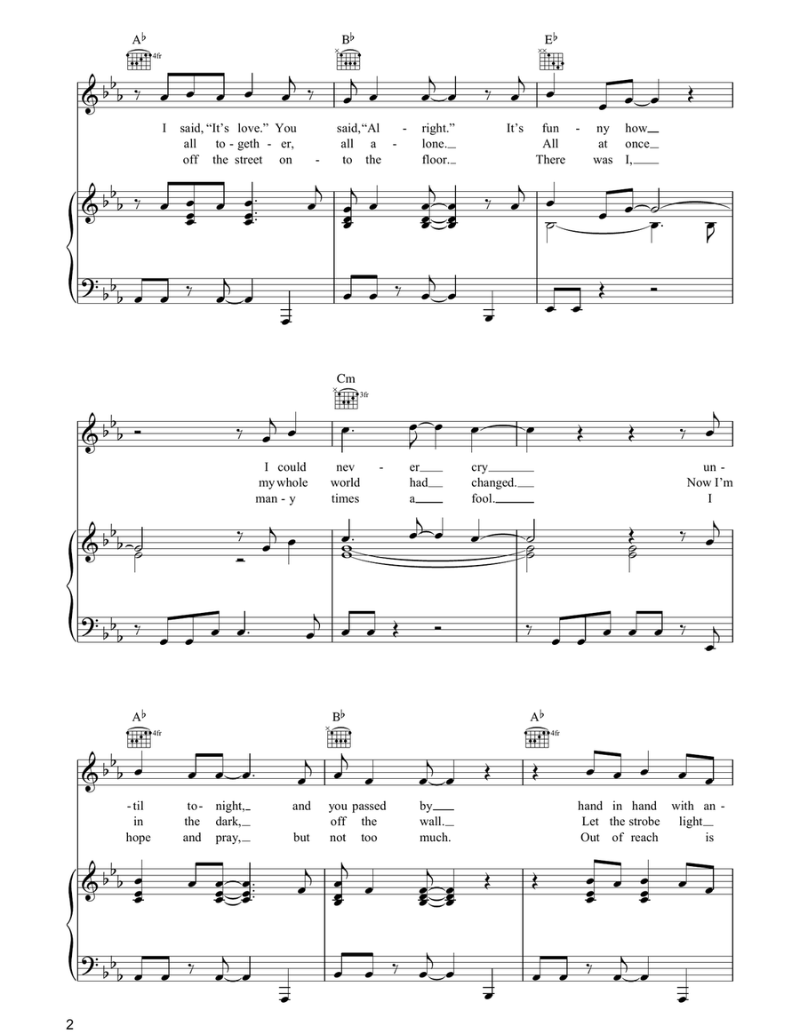 Dance Away Dance Away Piano, Vocal, Guitar scores gallery preview page 2