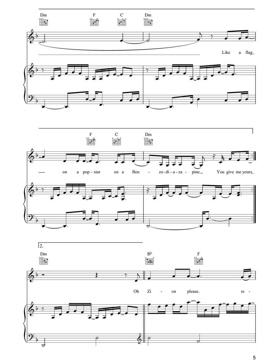 Pancake Pancake Piano, Vocal, Guitar scores gallery preview page 5