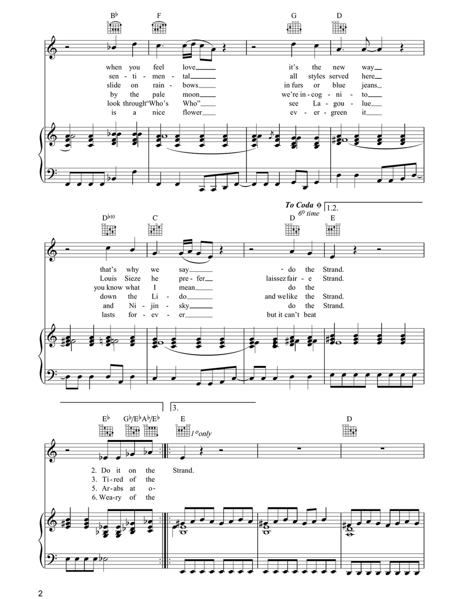 Do The Strand Do The Strand Piano, Vocal, Guitar scores gallery preview page 2