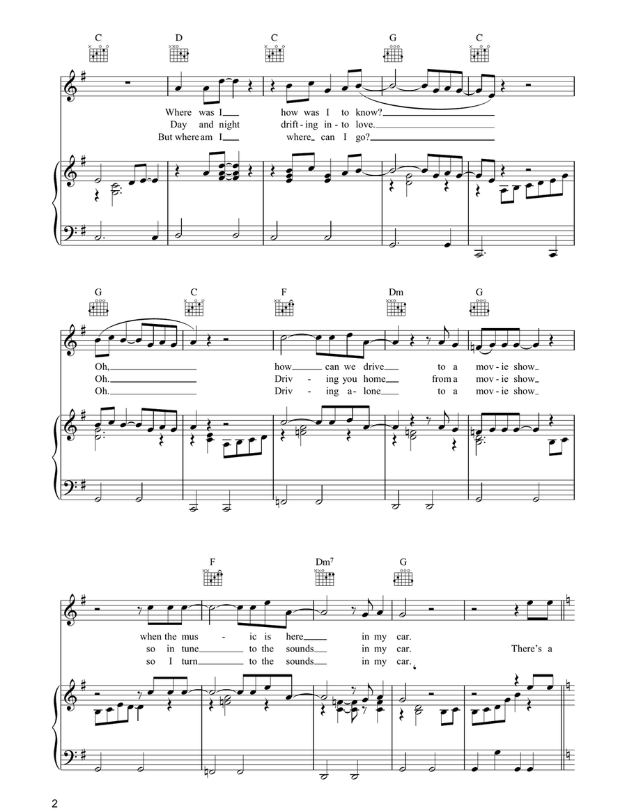Oh Yeah Oh Yeah Piano, Vocal, Guitar scores gallery preview page 2