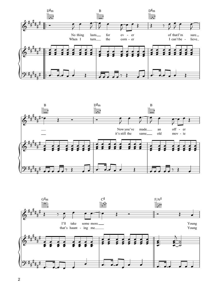 Same Old Scene Same Old Scene Piano, Vocal, Guitar scores gallery preview page 2