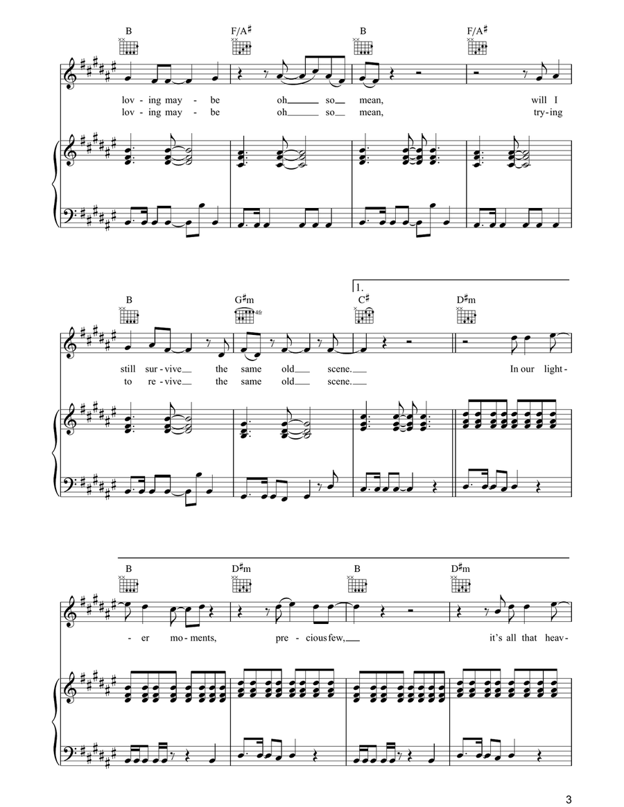 Same Old Scene Same Old Scene Piano, Vocal, Guitar scores gallery preview page 3
