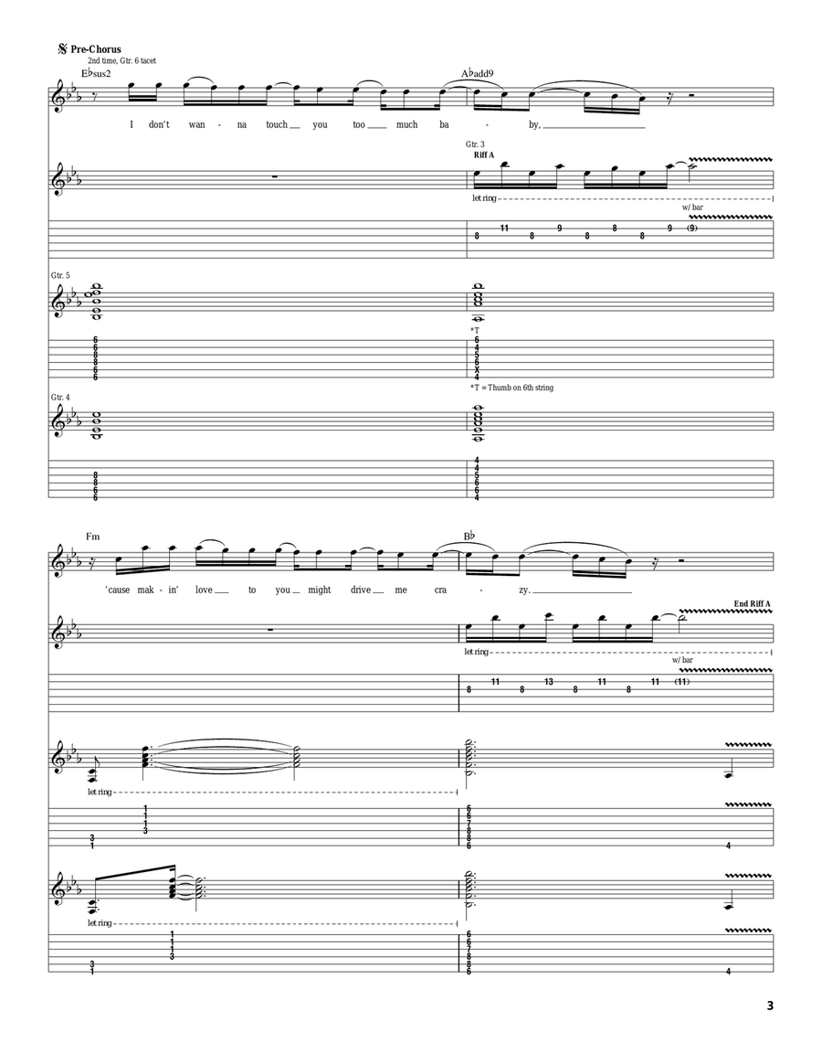 Love Bites by Def Leppard Acoustic Guitar - Digital Sheet Music page 3